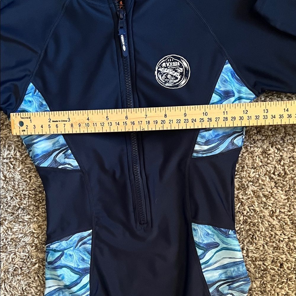 AXESEA Long Sleeve Rash Guard UV UPF 50+ Protection Printed Zipper  Surfing in 4 - Picture 9 of 10